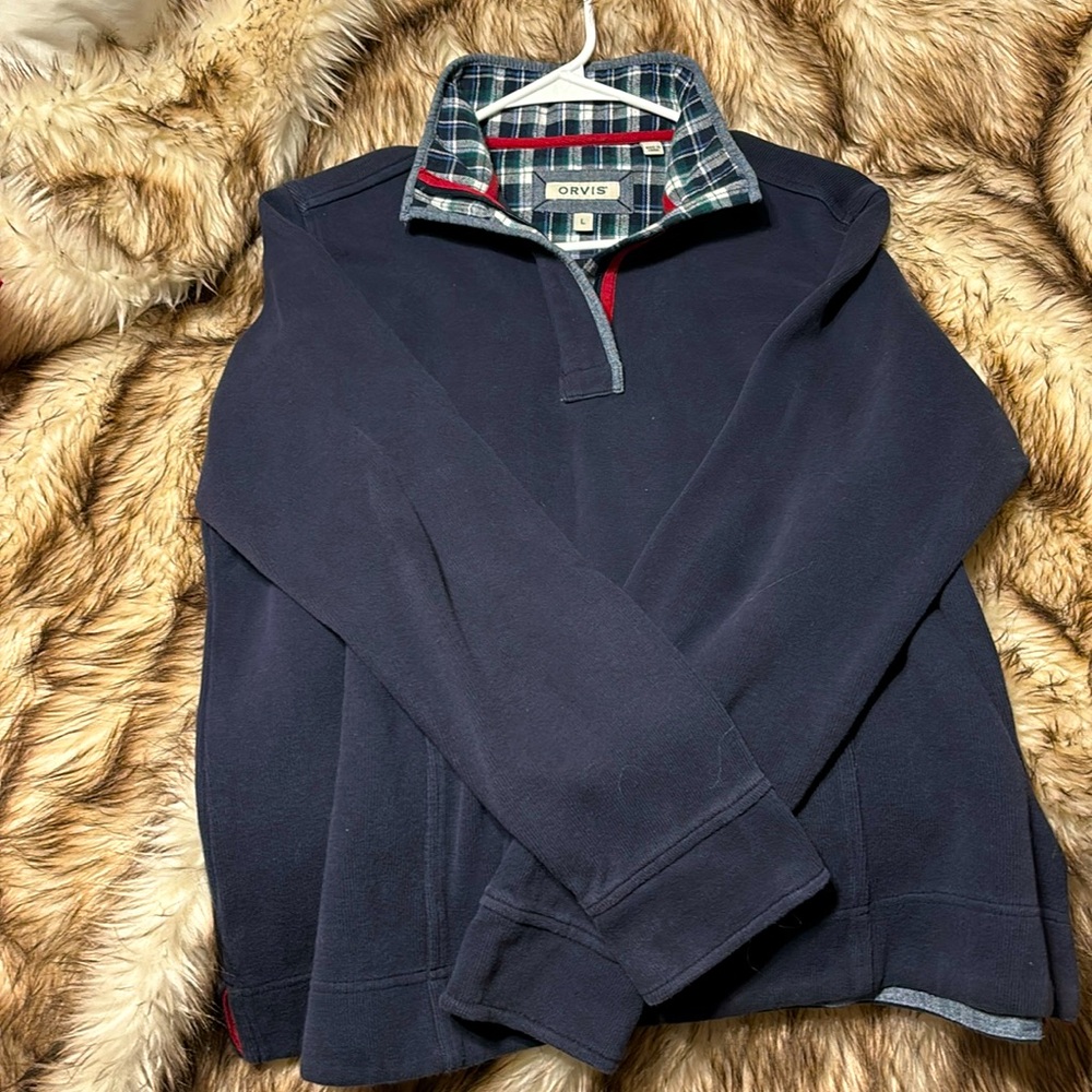 Orvis quarter zip sweater.